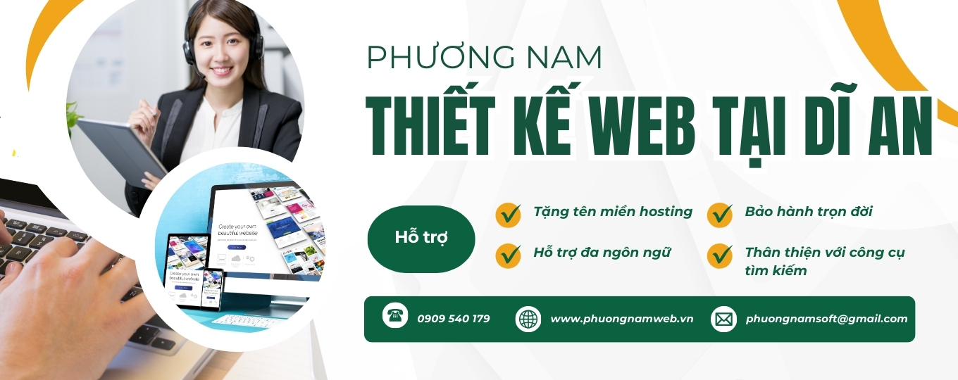 thiết kế web Dĩ An