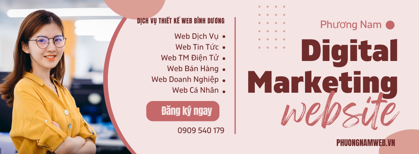 Dịch vụ thiết kế website Bình Dương của Phương Nam