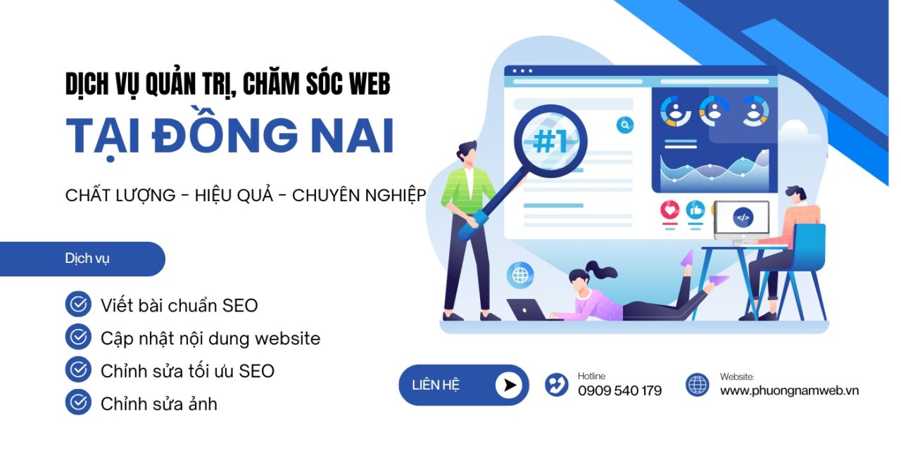 Dịch vụ quản trị chăm sóc website tại Đồng Nai