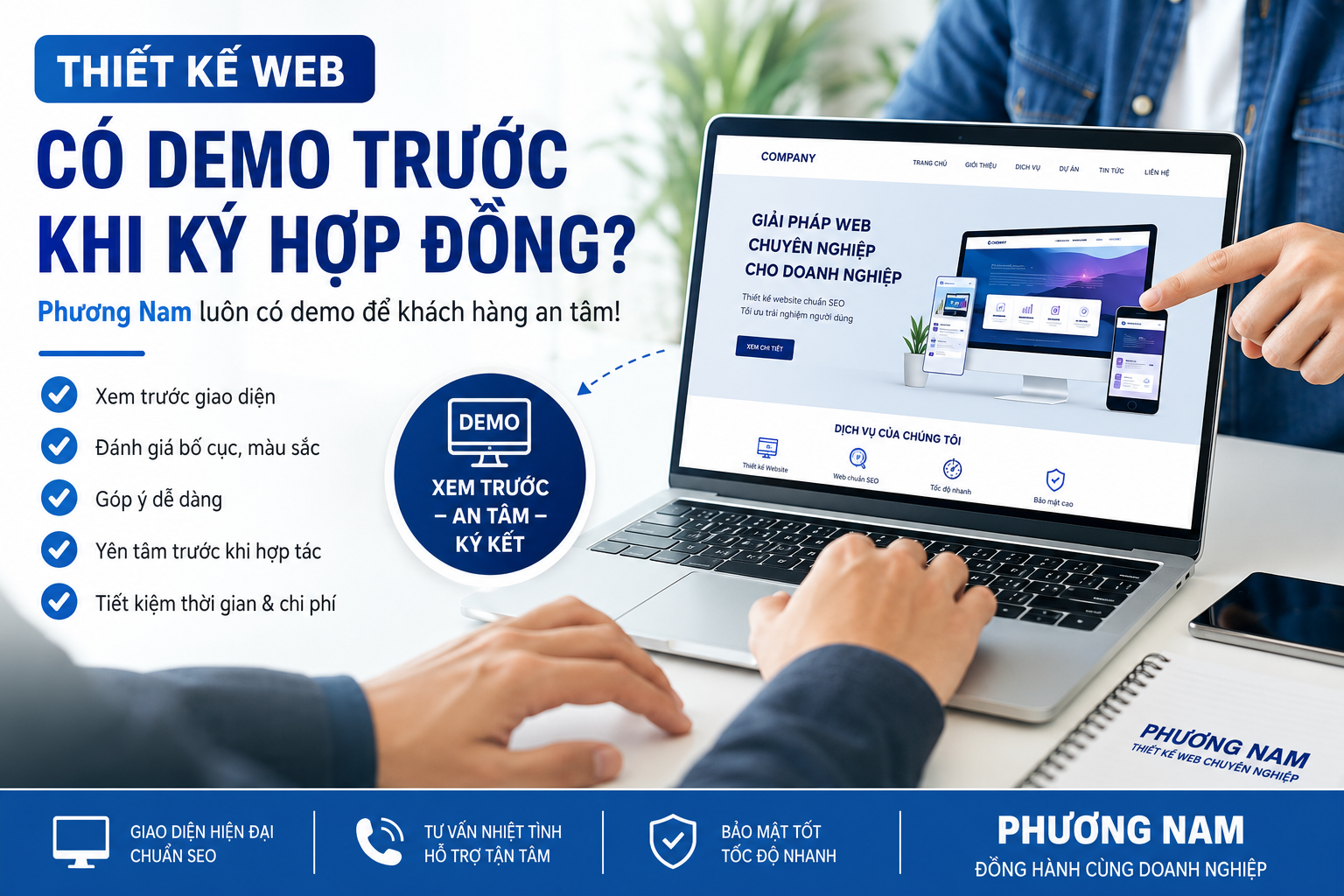 Thiết kế web có demo trước khi ký hợp đồng