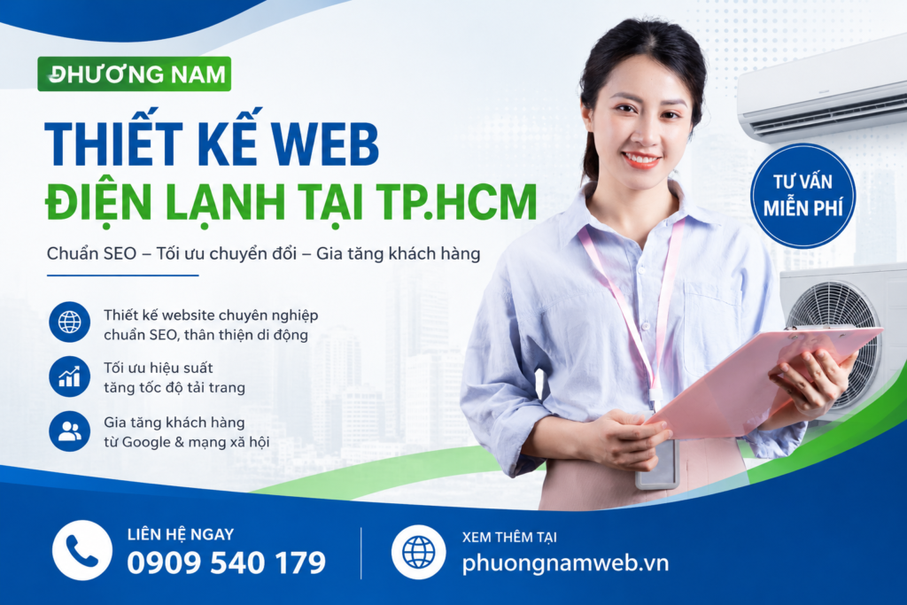 thiet ke web dien lanh tai TP.HCM